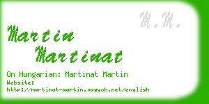 martin martinat business card